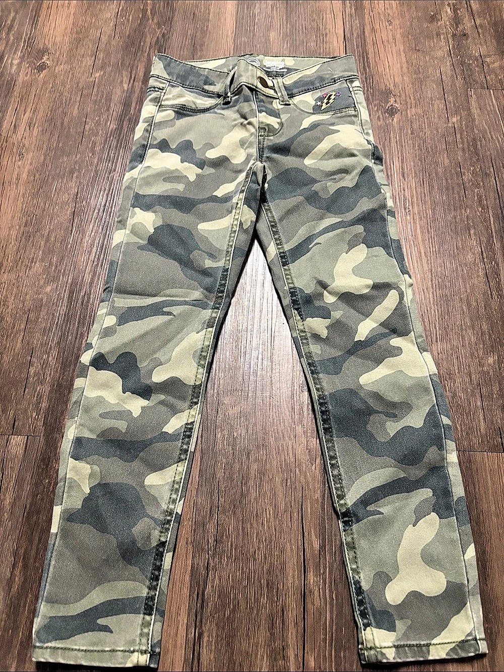 Wonder Nation Camouflage Jeggings with Lightning Bolt Embroidery